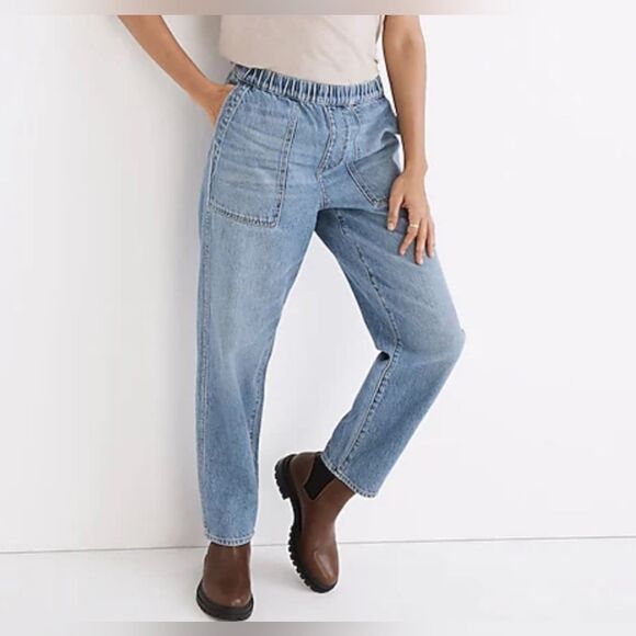 Madewell Pull On Jeans Jogger Sweats Inspired Denim Pants Size XS - Picture 1 of 6